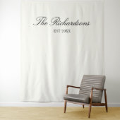 Old Money Personalized Fabric Wedding Welcome Sign Wandkleed (In situ)