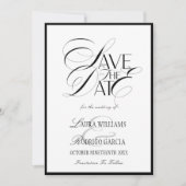 Old Money Photo Flat Save The Date Card (Devant)