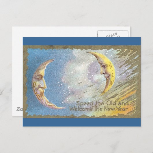 Old Moon en New Moon Briefkaart (Voorkant / Achterkant)
