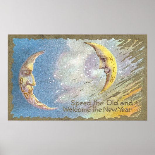 Old Moon en New Moon Poster (Voorkant)