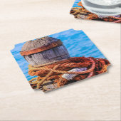 Old Mooring Bollard Kartonnen Onderzetters (Gekanteld)