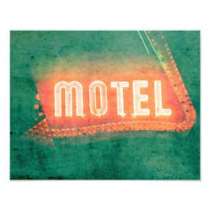 Old Motel Foto Afdruk