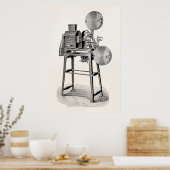 -Old Movie Camera Cinematography Equipment Poster (Keuken)