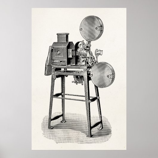 -Old Movie Camera Cinematography Equipment Poster (Voorkant)