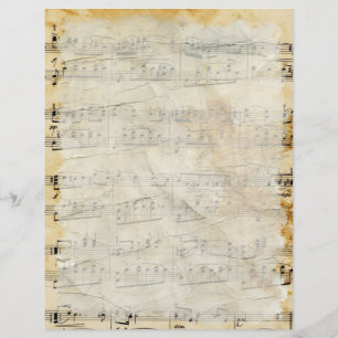 Old Music Parchment Letterhead