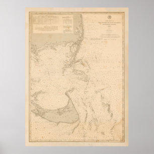 Old Nantucket & Cape Cod Map (1893) Poster