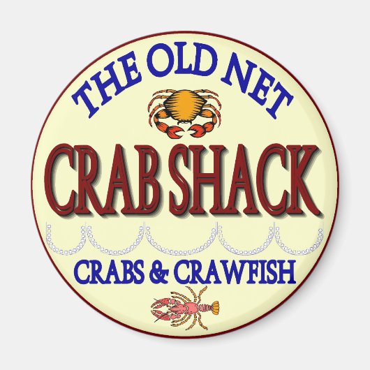 Old Net Crab Shack Logo Magneet (Voorkant)