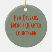 Old New Orleans French Quarter Ceramic Ornament (Achterkant)
