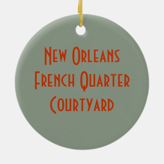 Old New Orleans French Quarter Ceramic Ornament (Achterkant)