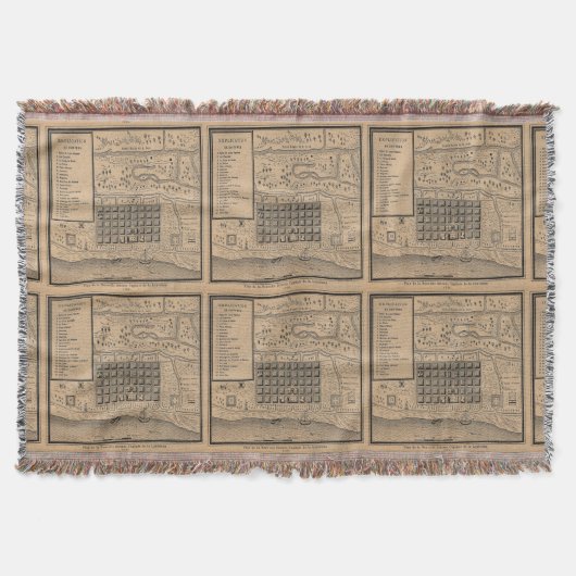 Old New Orleans Map Deken (Voorkant)