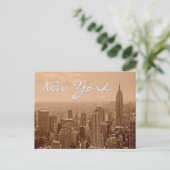 Old New York City Foto & Script Briefkaart (Staand voorkant)