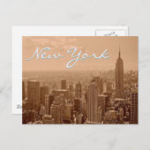 Old New York City Foto & Script Briefkaart (Voorkant / Achterkant)