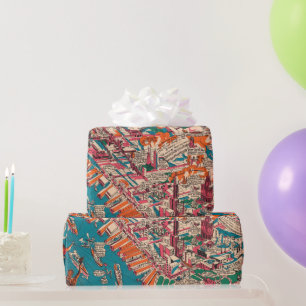 Old New York City Pictorial Map (1925)  Cadeaupapier