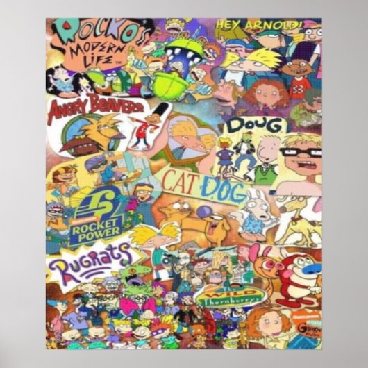Old Nickelodeon Shows Poster (Voorkant)