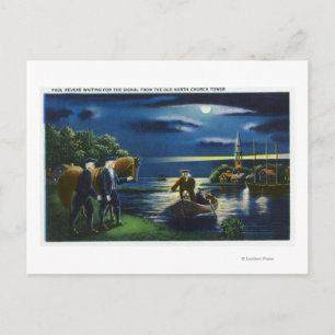 Old North Church Tower Signal Scene Briefkaart