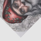 Old Nostalgic Vintage Tattoo Santa Tissuepapier (Detail)