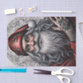 Old Nostalgic Vintage Tattoo Santa Tissuepapier (Craft)