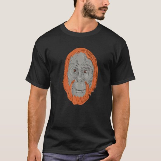 Old Orangutan Ape Monkey Orangutan T-shirt (Voorkant)