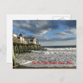Old Orchard Beach, carte postale du Maine (Devant / Derrière)