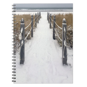 old orchard beach in winter notitieboek