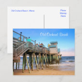Old Orchard Beach Maine Briefkaart (Voorkant / Achterkant)