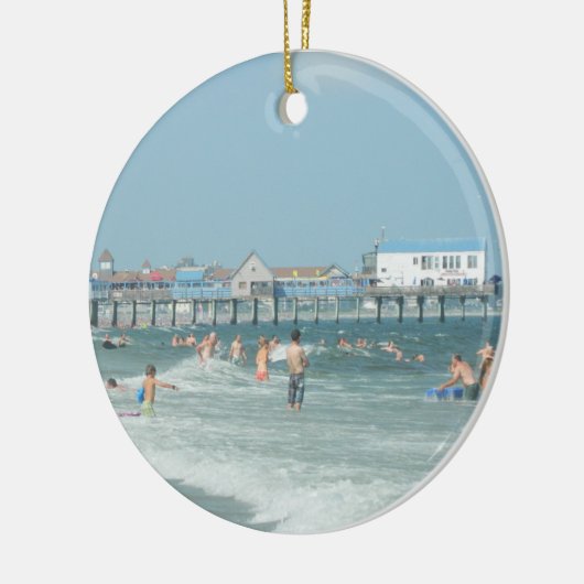 Old Orchard Beach Pier Keramisch Ornament (Links)