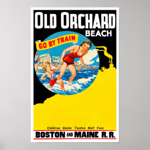 Old Orchard Beach vintage-poster Poster