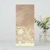 Old Parchment Shabby Chic Trouwprogramma Programma (Staand voorkant)