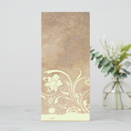 Old Parchment Shabby Chic Trouwprogramma Programma (Staand voorkant)