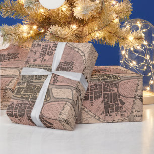 Old Paris France Map (1869) French Capital Cadeaupapier