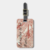 Old Paris Map Bagagelabel (Voorkant verticaal)