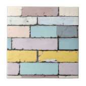 Old Pastel Bricks Pattern Tegeltje (Voorkant)