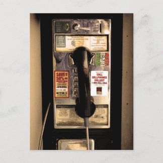 Old Pay Phone Briefkaart