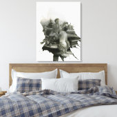 Old Photo Splatter Art Canvas Afdruk (Insitu (Slaapkamer))