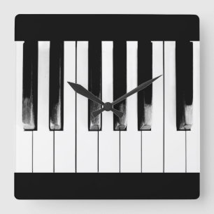 Old Piano Keys Vierkante Klok