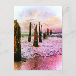 Old Pier Ocean Uitzicht Briefkaart