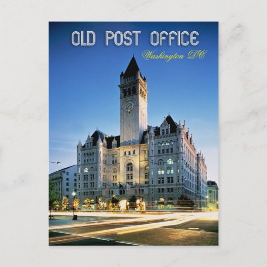 Old Post Kantoor Pavilion, Washington DC Briefkaart (Voorkant)