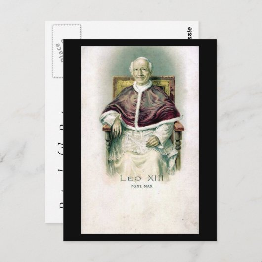 Old Postcard - Pope Leo XIII Briefkaart (Voorkant / Achterkant)