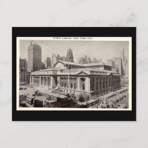 Old Postcard, Public Library, New York City Briefkaart