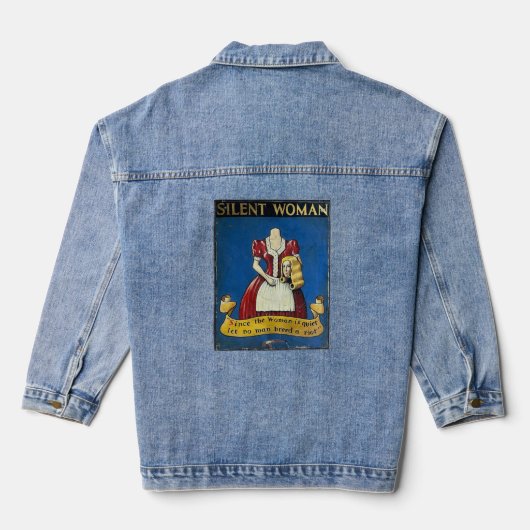 Old Pub Signs, Silent Woman Denim Jacket (Achterkant)