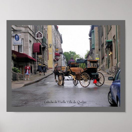 Old Québec City Horse Drawn Carriage Poster (Voorkant)