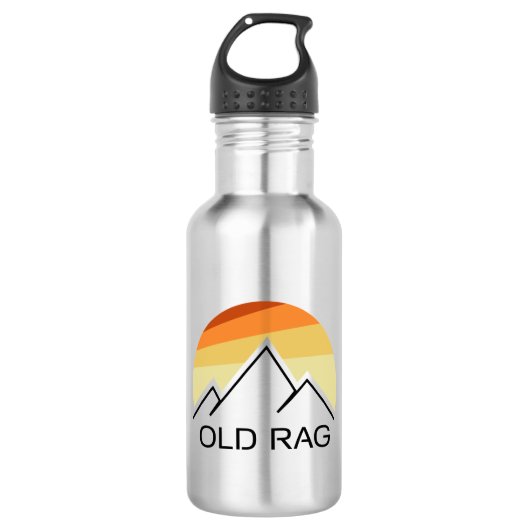 Old Rag Mountain Retro Waterfles (Voorkant)