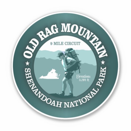 Old Rag Mountain (T) Sticker (Voorkant)