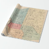 Old Reading PA Map (1877) Pennsylvania Pre Cadeaupapier (Uitgerold)