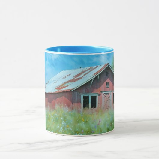 Old Red Barn Art Mug Cup (Centre)