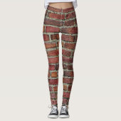 Old Red Brick Wall Leggings (Voorkant)