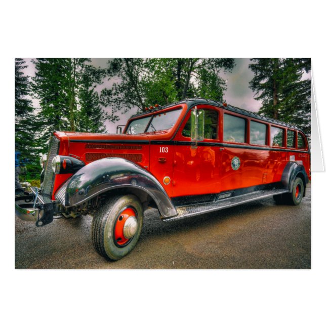 Old Red Bus (Voorkant Horizontaal)
