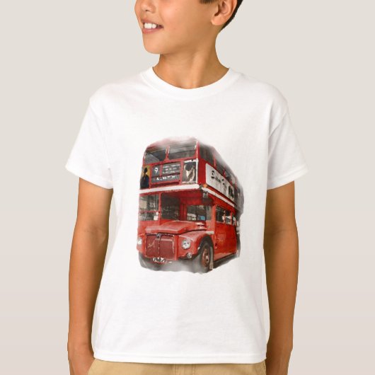 Old Red London Bus T-shirt (Voorkant)