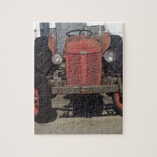 Old Red Tractor Legpuzzel (Verticaal)