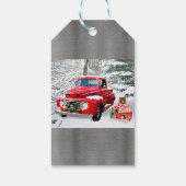 Old Red Truck Cadeaulabel (Achterkant)